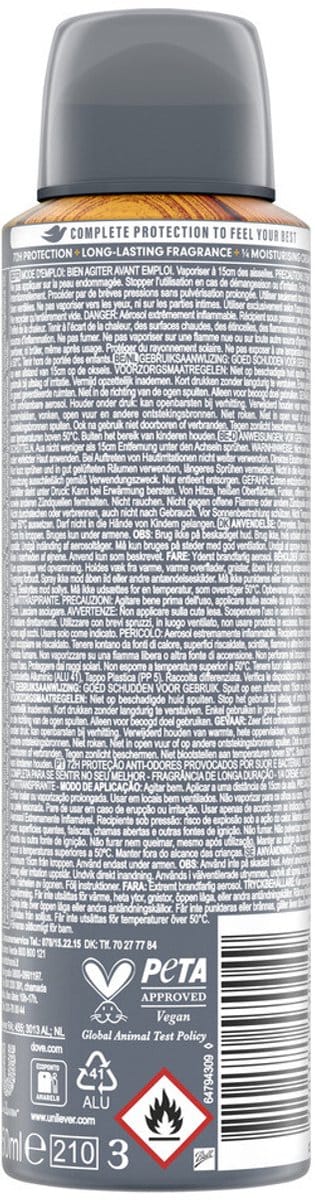 Dove Douchegel Men+ Care Sandalwood & Vanilla - 3 x 400 ml - Voordeelverpakking