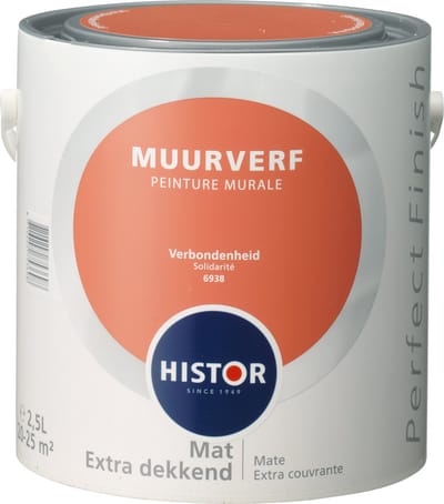 Histor Perfect Finish Muurverf Mat Verbondenheid 6938 Verbondenheid - 2,5 liter- Muurverf - Dekkend - Binnen - Mat -