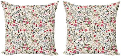 ABAKUHAUS Kussenhoezen Set – 2x45x45 cm – Dubbelzijdig drukwerk – Multicolor