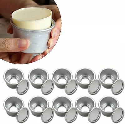 Mini Cake Vormen - Kleine Bakvormen - Desserts Maken - Verwijderbare Bodem - 10 Stuks - Aluminium