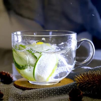 Amber Hittebestendig Glas Koffie Thee Mok Dranken Dessert Ontbijt Melkkop Glas Mokken Handvat Drinkware 301-400ml