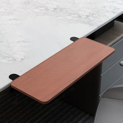 Opvouwbaar Armsteun Bureau - Verlengstuk Bureau - Comfortabel Werken - Eenvoudige Montage - 20x70cm - Zwart