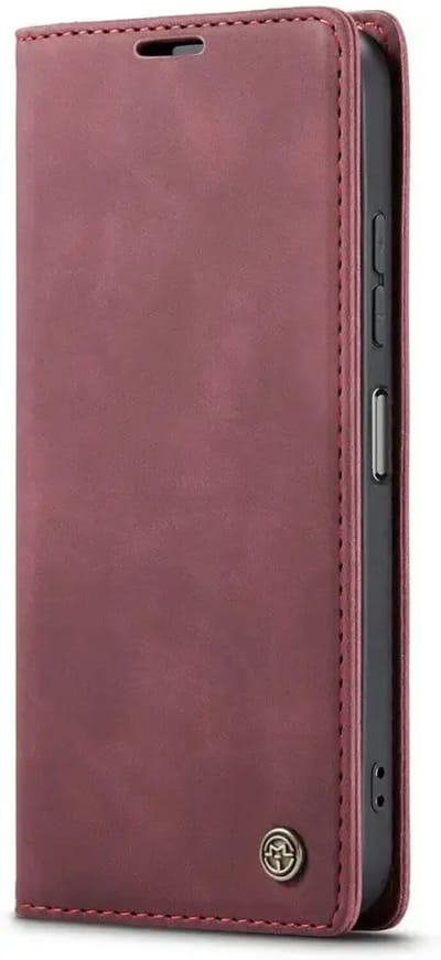 CaseMe 013 Hoesje Geschikt voor Samsung Galaxy A26 - Book Case met Standaard - Portemonnee Beschermhoes - Pasjeshouder voor Twee Pasjes - Rood