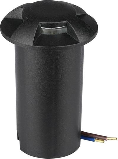 LED grondspot - tuinpad 3 kanten - 42mm - warm wit - 3W - Zwart