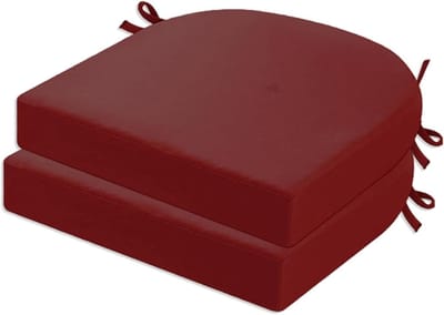 Stoelkussen - Zitkussen tuinstoel - Comfortabel zitten - Waterdicht en uv-bescherming - 45 x 45 x 5 cm - Wijnrood