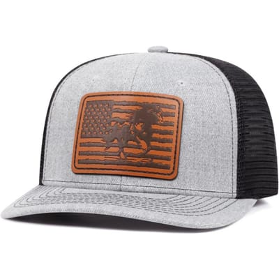 Nieuw Richardson Label Mustang Mesh Hoed Voor Mannen En Vrouwen Buiten Casual Hoed Zonneklep Decoratieve Hoed Hip Hop Hoed Baseballpet gray