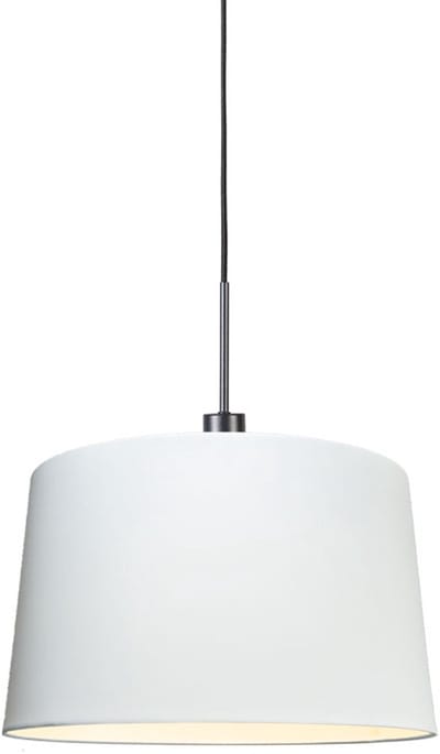 QAZQA Combi - Moderne Hanglamp met kap - 1 lichts - Ø 450 mm - Wit - Woonkamer | Slaapkamer | Keuken