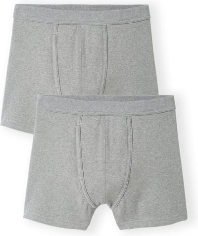 Damart - Set van 2 open boxershorts - Heren - Grijs - (118-125) 3XL