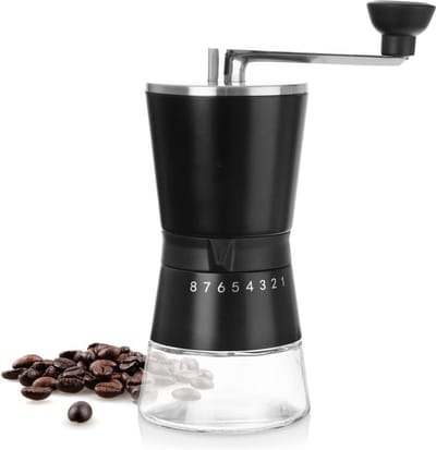 Koffiemolen Edelstaal 21 cm - Koffiemaler - Koffiebonen Maler - Bonenmaler