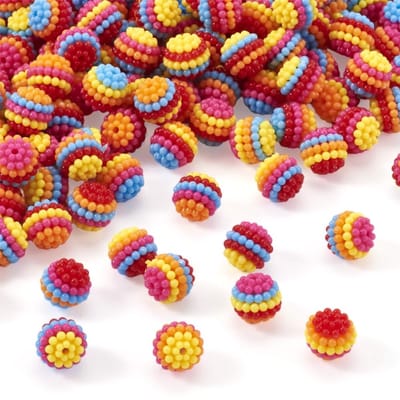 Dailygoods- Kralen 150 Stuks - 12 Mm Bayberry Kralen - Hars Kralen - Lichtgewicht - Waterdicht - Geschikt voor Sieraden Maken