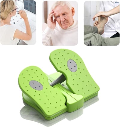 Voet Stepper Machine - Mini Trainer - Beentraining Thuis - Opvouwbaar en Stil - Compact Ontwerp - Groen