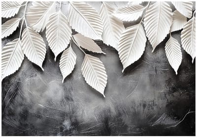 WALLARENA - Fotobehang - 150x105 cm - 3D bladeren abstract voor slaapkamer en woonkamer, vliesbehang