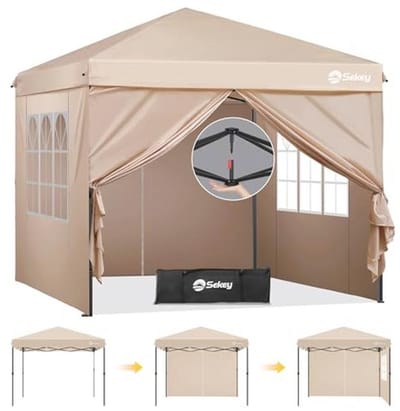 Waterdicht 3x3 m Pop-up Paviljoen met Zijwanden - Stabiele en Verstelbare Partytent voor Camping en Feesten
