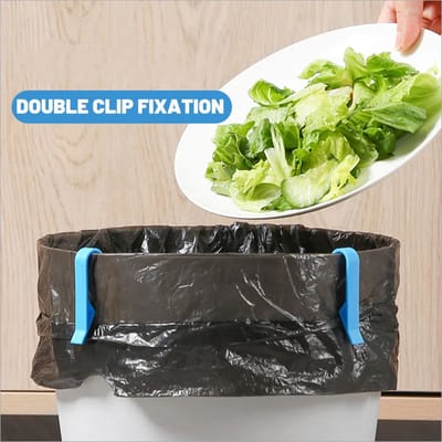 Prullenbak clips 4 stuks -Prullenbak-fixatie clips-Vuilniszak klem-Anti slip houder