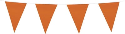40 stuks: Vlaggenlijn Oranje - 10m - plastic - per 3 stuks