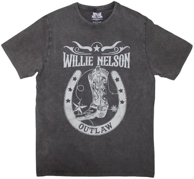 Willie Nelson - Outlaw Heren T-shirt - L - Grijs
