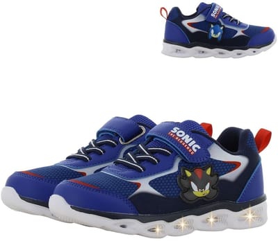 Sonic - Schoenen voor jongens met lichtjes - Sneakers voor kinderen met klittenband - Lichtgevende kindersneaker - Maat 26 - Blauw