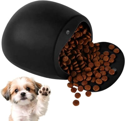 Traktatietas Hond - Snackzakje Training - Oefenen Buiten - Handsfree Ontwerp - 12.6x11.5x7 cm - Grijs