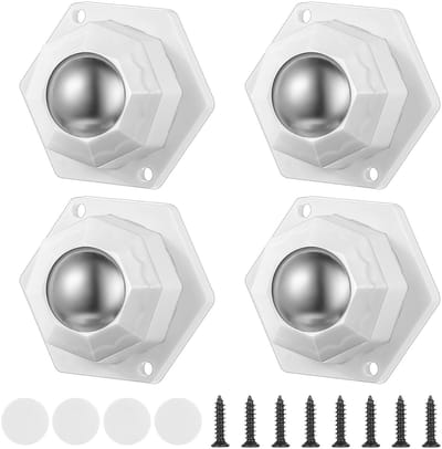 Set van 4 kleine meubelwielen met 360° draaibaarheid, zelfklevend en geschikt voor zware lasten, ideaal voor meubels, keukengerei en tafels
