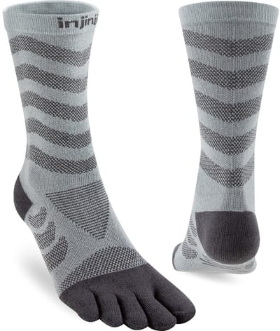 INJINJI | Womens Ultra Run Crew Slate (Maat - M-L) | Teensokken