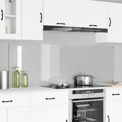 vidaXL - Keukenachterwand - 2 - st - Transparant - 90 - x - 60 - cm - gehard - glas