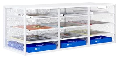 12 Compartimenten Verstelbare Kantoor Organizer voor Papieropslag en Documenten