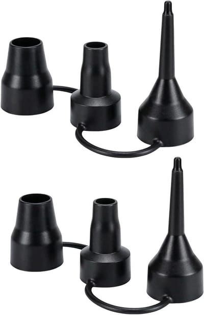 Luchtpomp Adapter Set - Ventiel Converter - Watersport Accessoires - 3 Maten Inbegrepen - 3 Stuks - Zwart