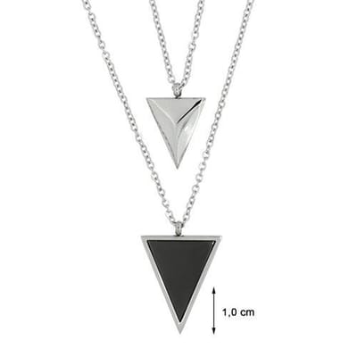 Blinx Jewels Stalen Hanger Driehoeken incl. Ketting