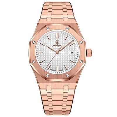 Selevie Herenhorloge AP Royal – Roségoud kleurig met witte wijzerplaat – Luxe, elegant en tijdloos