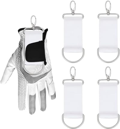 Houders voor golfhandschoenen met riem en metalen clip, 17,7 cm, ideaal voor golfers en accessoires