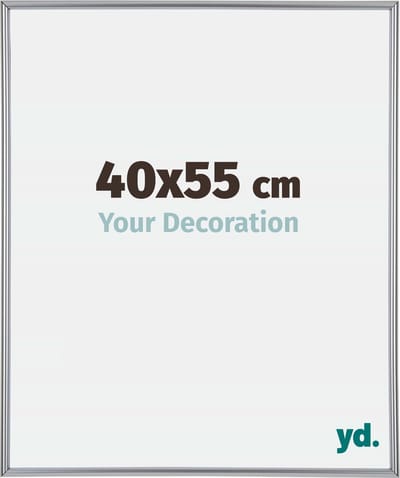 Your Decoration - Fotolijst 40x55 cm - Kunststof - Zilver Hoogglans - Annecy