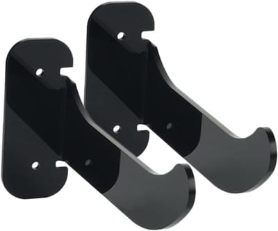 Matten Wandhouder - Opslagrek Beugels - Sportmateriaal Opbergen - Eenvoudig Te Installeren - 25.3X11.7CM - Zwart