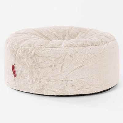 Ronde Poef Zitzak van Nepkonijnenbont - Luxe en Comfortabel