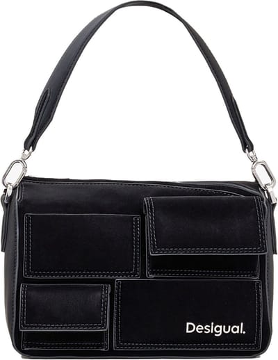 Desigual Schoudertas Pocket Phuket Hand Bag Black Zwart