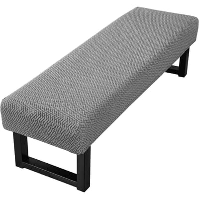 Housse de banc de salle à manger en jacquard extensible, housse de banc amovible anti-poussière pour salon, protection de siège de banc lavable