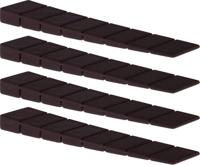 Deltafix Deurwig - 8x - bruin - rubber - 10 x 0,7 cm - deurstopper