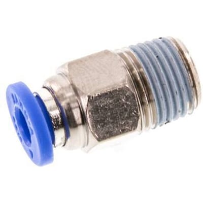 4mm x R1/8'' Messing/PA 66 Insteekfitting buitendraad NBR [5 Stuks]