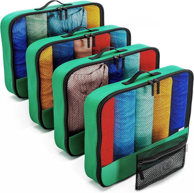 Thijox - Lichtgewicht Bagage Organizer voor Koffers - Reis Organizer met Travel Cubes en Inpak Kubus - Kleding Opbergtas voor Reistas en Rugzak - Kreu