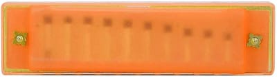 Mondharmonica Kunststof - Kindermondharmonica Muziekinstrument - Muziek Leren - Doorschijnend Ontwerp - 10 Gaten 20 Tonen - Oranje