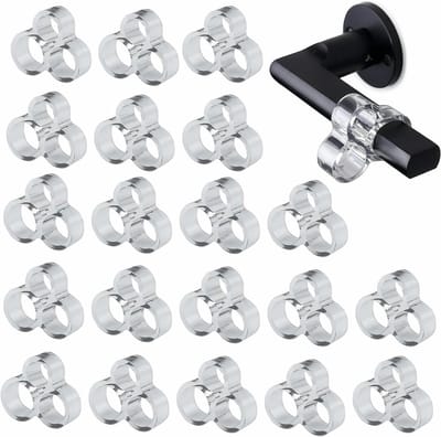 Set van 20 Flexibele Siliconen Deurstoppers voor Wand- en Meubelbescherming, Transparant en Hoog Elastisch (Ø15 mm/Ø18 mm/Ø21 mm)