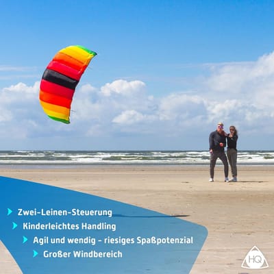 Matrasvlieger - Strandvlieger - Buitensport - Stabiel vlieggedrag - 2.5 meter - Regenboog