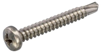 Zelfborende Plaatschroeven - Phillips 2 Cilinderkop - 3,5 x 16mm - Voldraad - RVS (200 stuks)