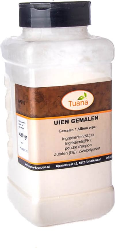 Tuana Kruiden - Uien Gemalen | Uienpoeder - Strooibus 400 Gram - Tuanashop - GP-U-0001