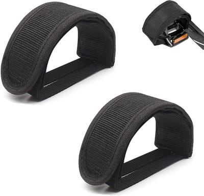 2-stuks Fietspedalriemen - Fietspedalriemen - Fietsvoetriemen - Fietsvoethoezen - Voetriemen - Accessoires voor fietspedalriemen - Antislip - Verstelbaar - 12*6,5 cm - Geschikt voor fietsen, buitenritten, enz. - Zwart