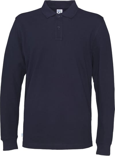 Cottover POLO PIQUE LONG SLEEVE MAN - GOTS GECERTIFICEERD 141018 - Marine - S