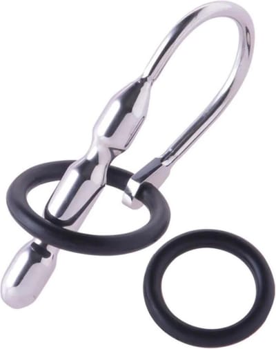 Black Label - Fat Boy - Urethrale Stretcher Plug met Siliconen Ringen