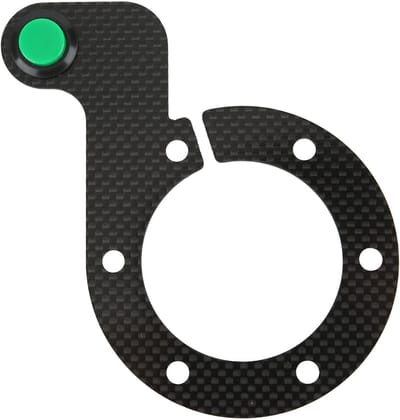 Externe hoornknop voor stuur, hoogwaardige precisie en comfort, carbon fiber racing accessoire (groen)