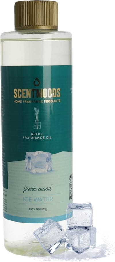Scentmoods Geurstokjes Navulling -Ijswater - Geurverspreider - Luchtverfrisser - Huisparfum - 400ml