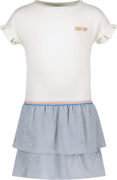 Like Flo F402-5826 Meisjes Jurk - Small stripe - Maat 146