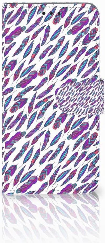 Boekhoesje voor Huawei P30 Lite (2020) Telefoon Hoesje Feathers Color